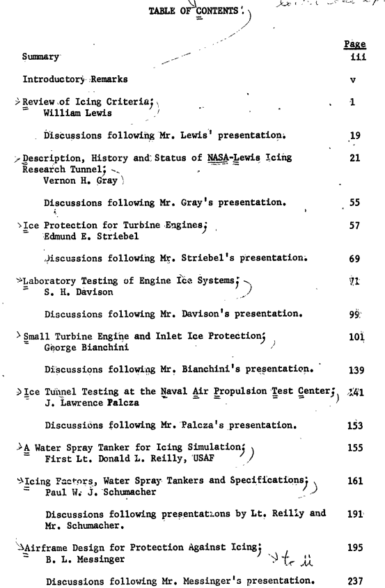 Table of contents (text reproduced below)